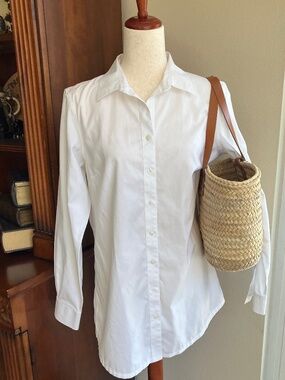 Brooks Brother's Women's Tunic White Dress Shirt  Size 12